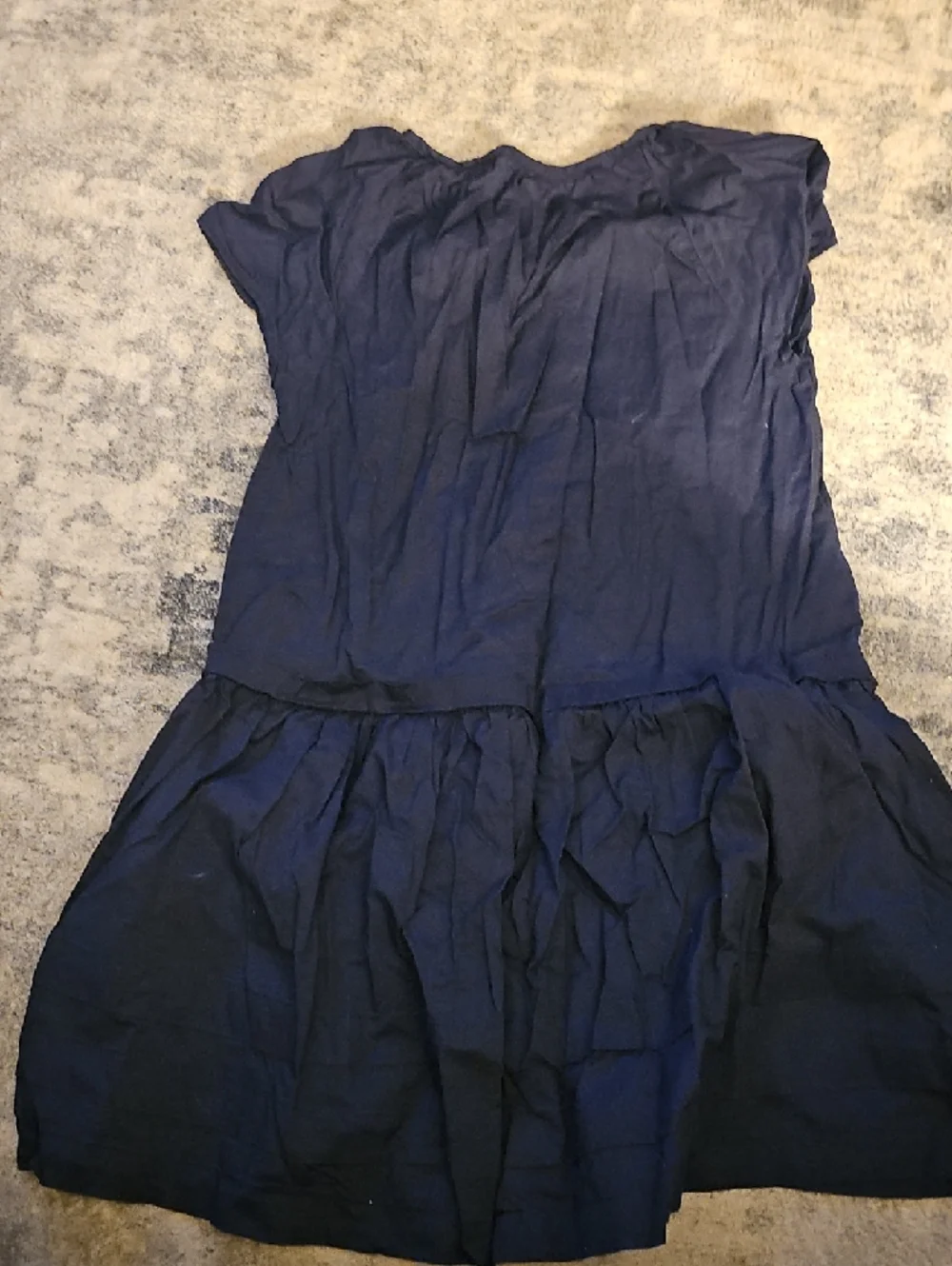 OshKosh B'gosh Navy Dress with Pink and Light Blue Embroidery